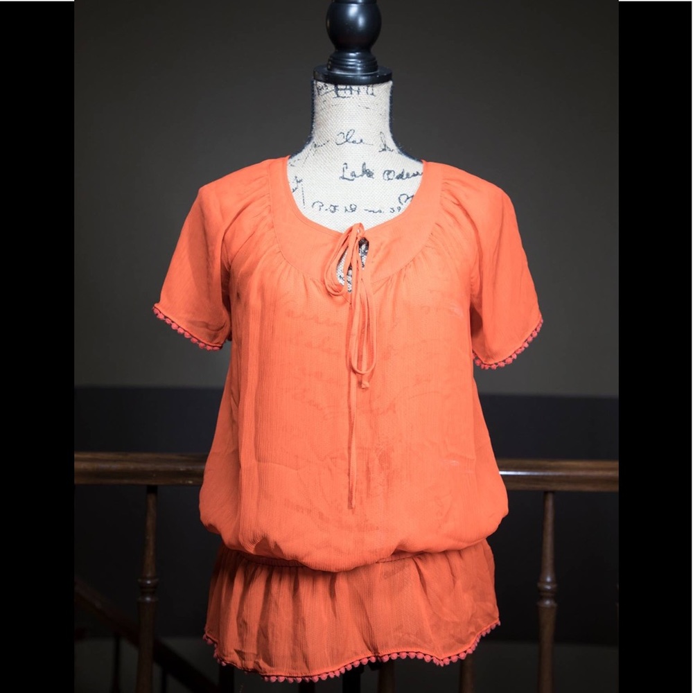 Mossimo Orange Boho Women’s Top.